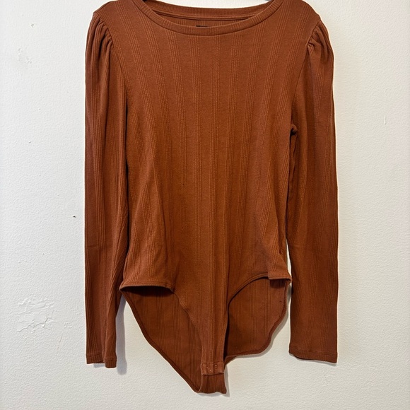 Rust Long Sleeve Bodysuit - Picture 1 of 3